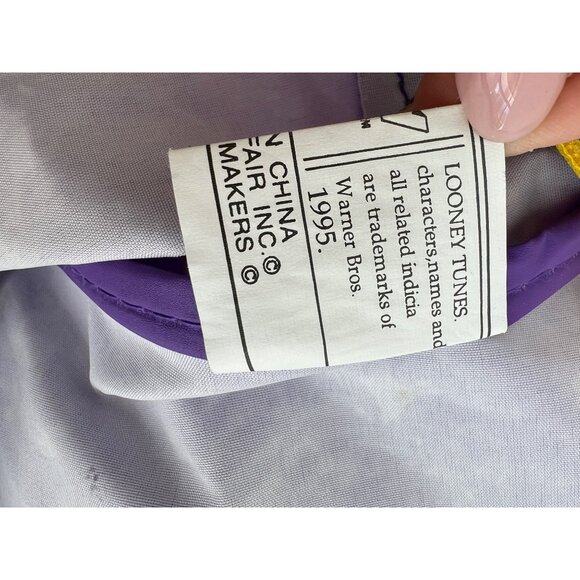 Looney Tunes Vintage Kids Duffel Bag 1995 Bugs Bunny Daffy Duck Sylvester - Picture 9 of 10